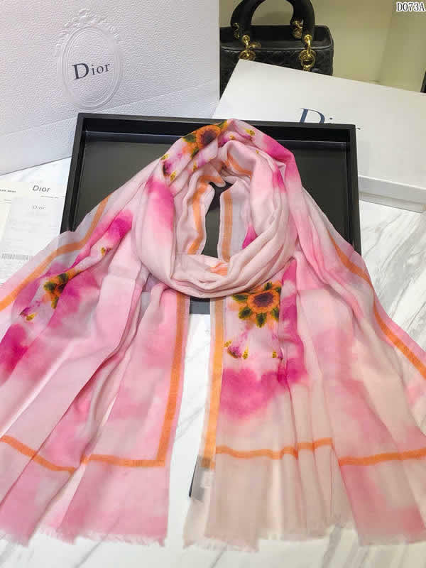 Top Quality Brand Fake Dior Scarf Women Winter Cashmere Thick Autumn Warm Shawls 05